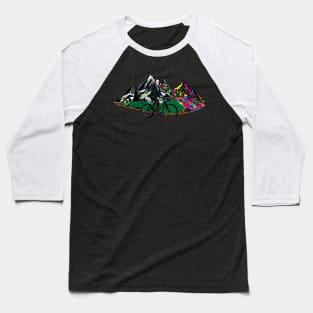 Bicycle Day 1943 | Colorful Psychedelic Art Baseball T-Shirt